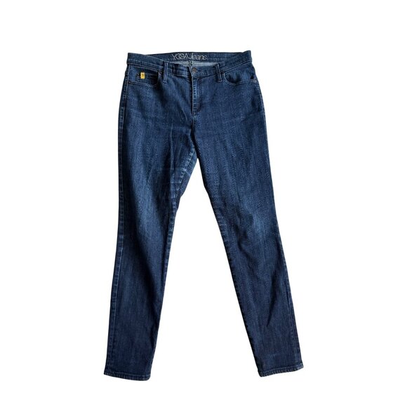 YOGA JEANS Women’s Dark Wash Stretch Skinny Jeans Size 30 - Picture 5 of 7